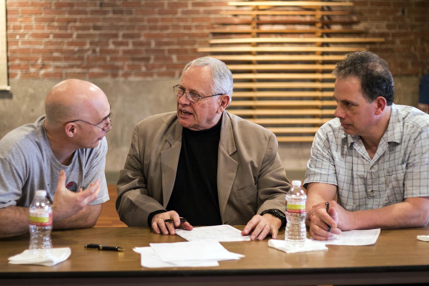 carl johnson, jon beltram, david altman confer