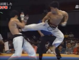 Mid-1990s, the young Takamasa Morita (right) in competition.